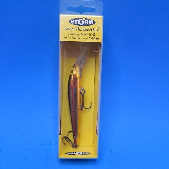 Storm Deep ThunderStick Fishing Lure Gold Crankbait 8–12ft‎ Diving Trolling Bass - Picture 1 of 7